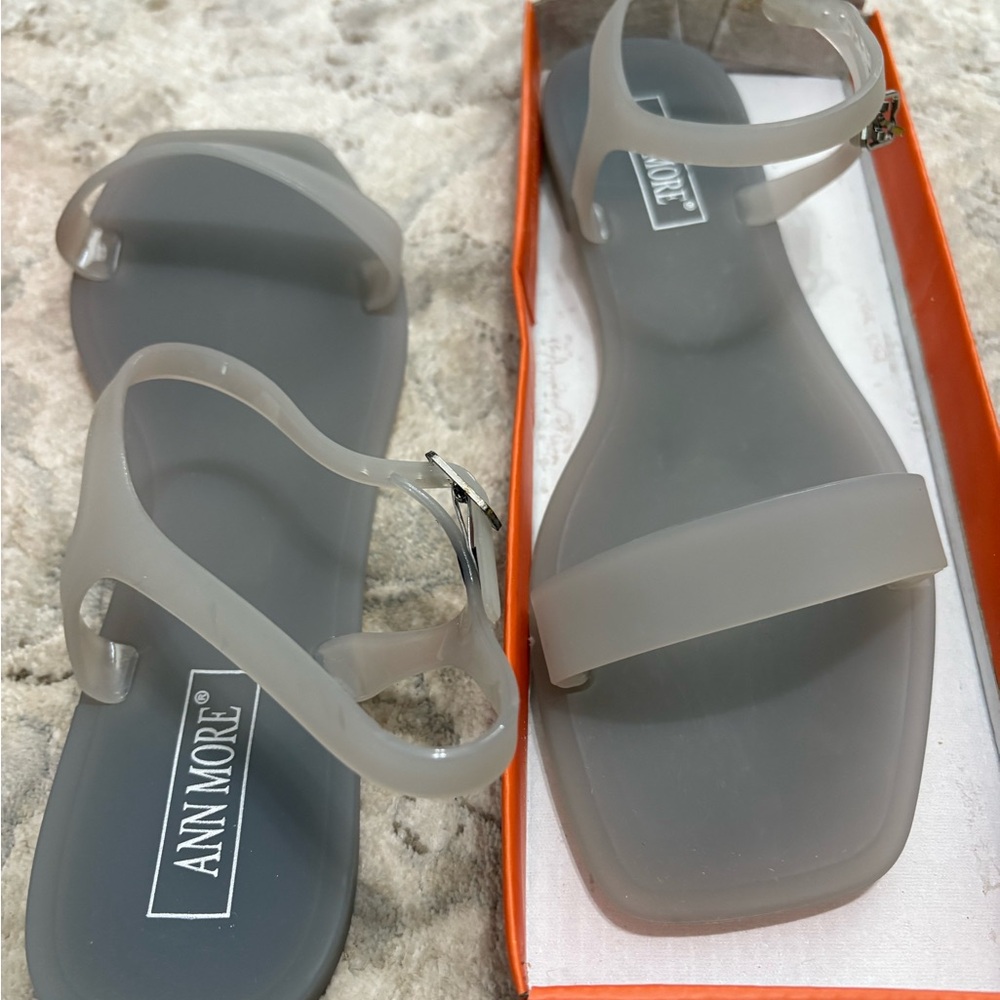 Gray Women's Jelly Sandals (new in box)